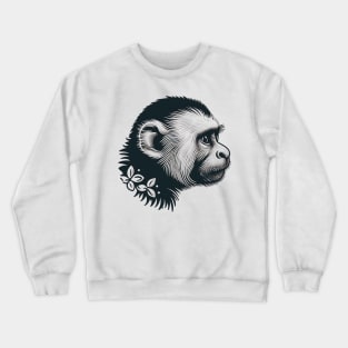 Sad Capuchin Monkey Crewneck Sweatshirt